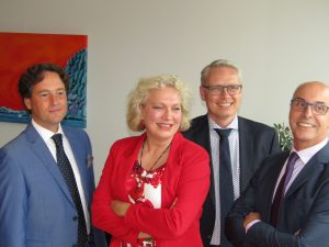 v.l.n.r.: Bernd Roks, Anastasia van der Lugt, Peter Bekker en Mark Foekema v.l.n.r.: Bernd Roks, Anastasia van der Lugt, Peter Bekker en Mark Foekema